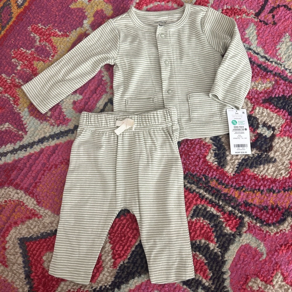 Striped Baby Outfit Set